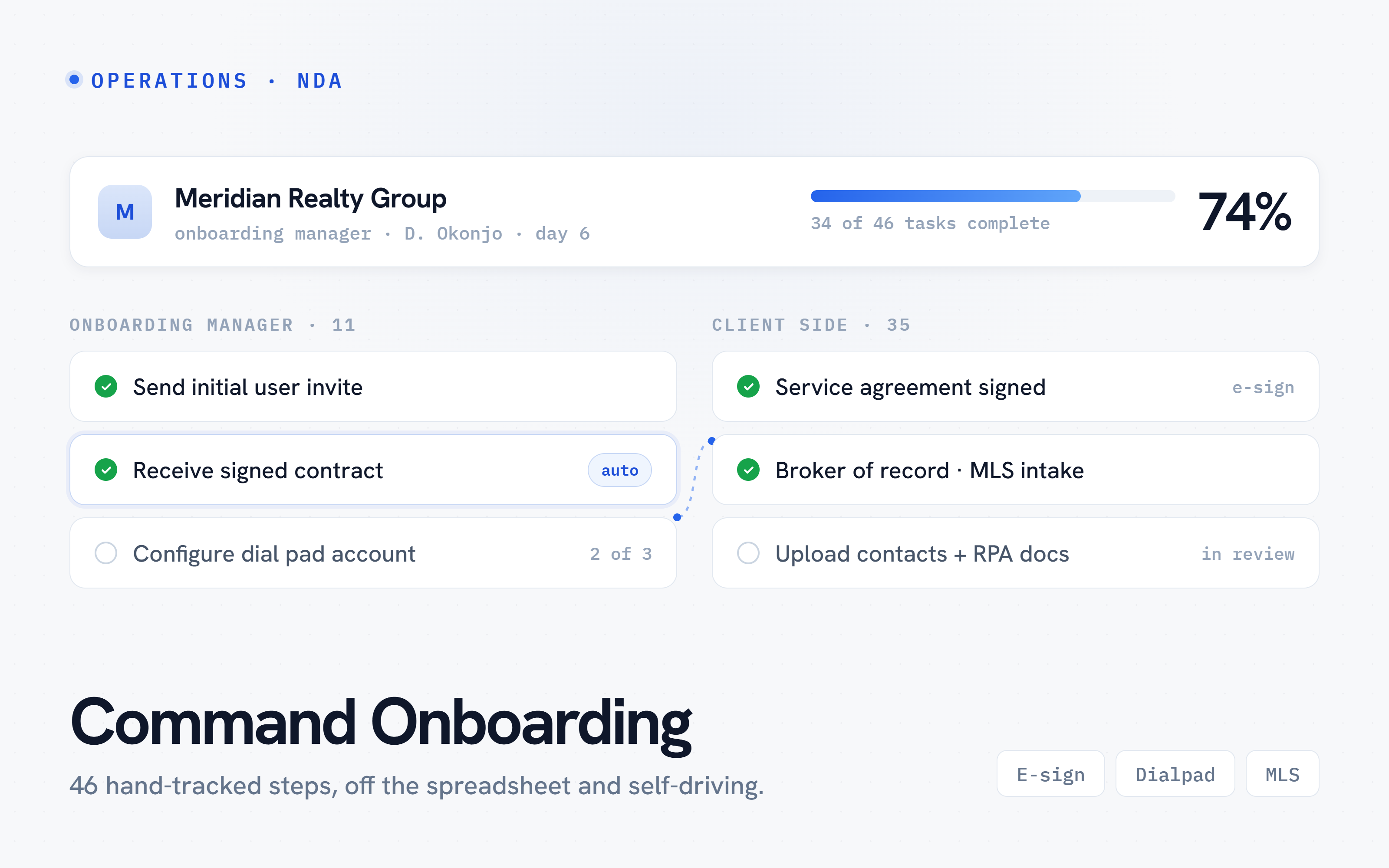 Onboarding management system